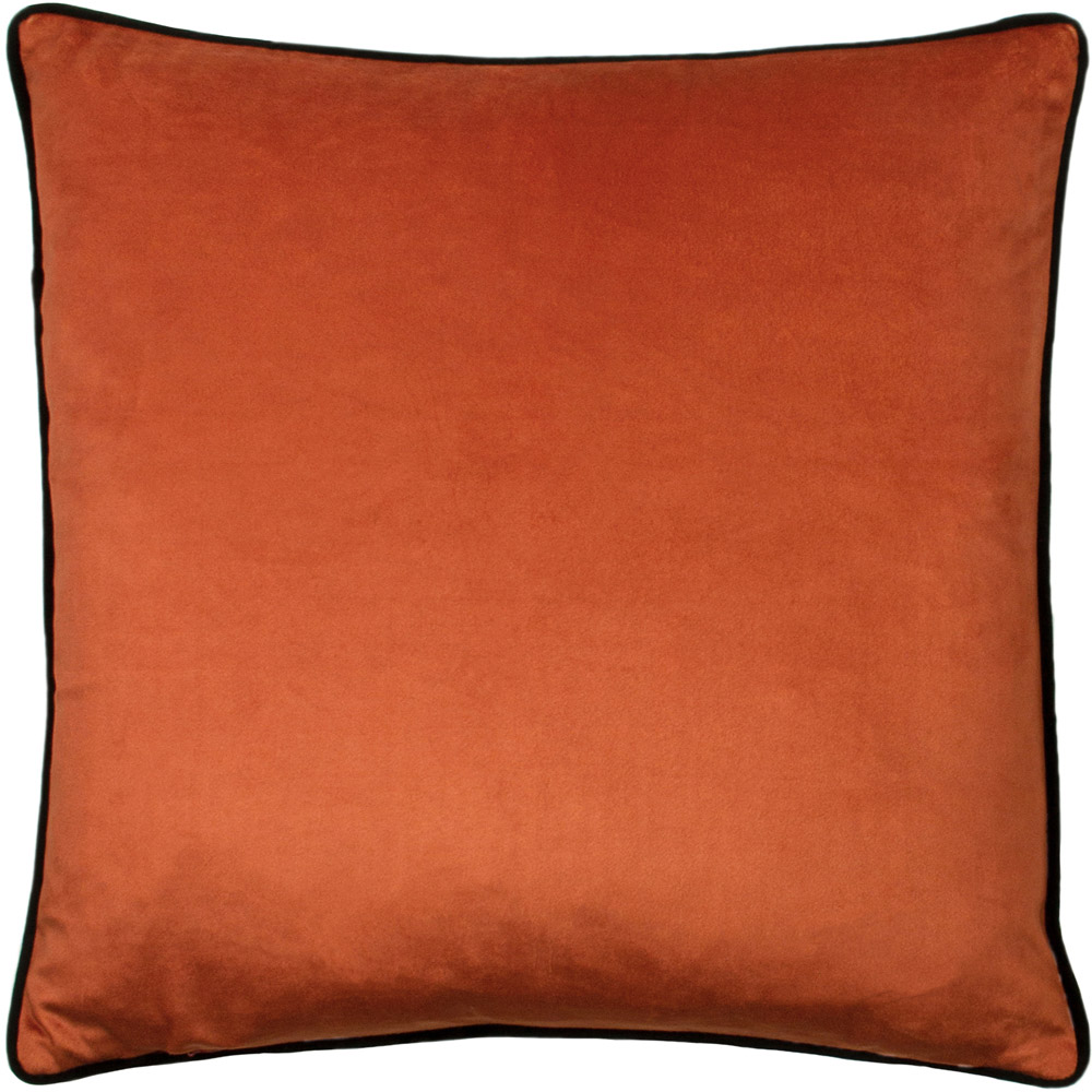 Paoletti Teal Tropical Cheetah Velvet Touch Piped Cushion Image 2
