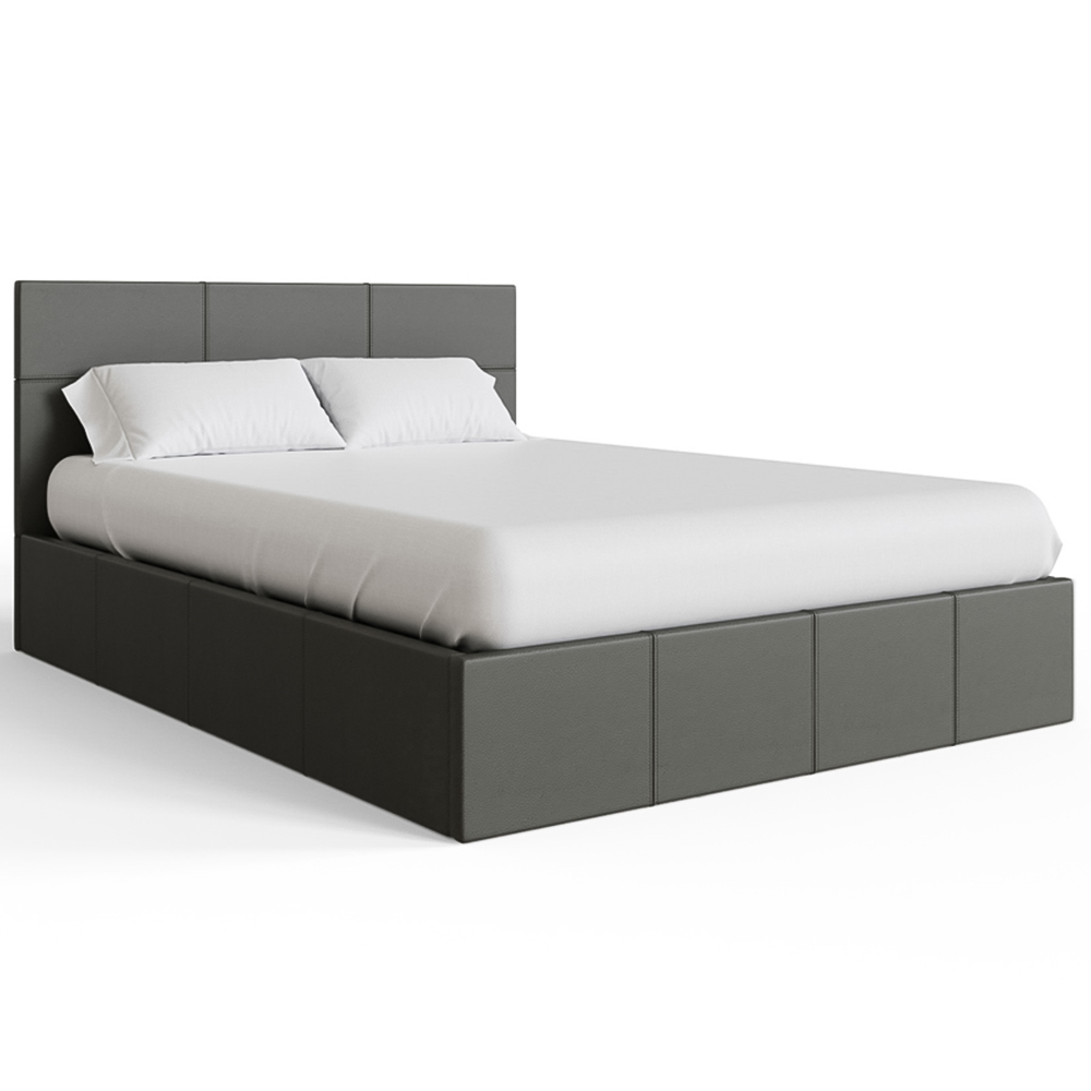 GFW King Grey Side Lift Ottoman Bed Image 2