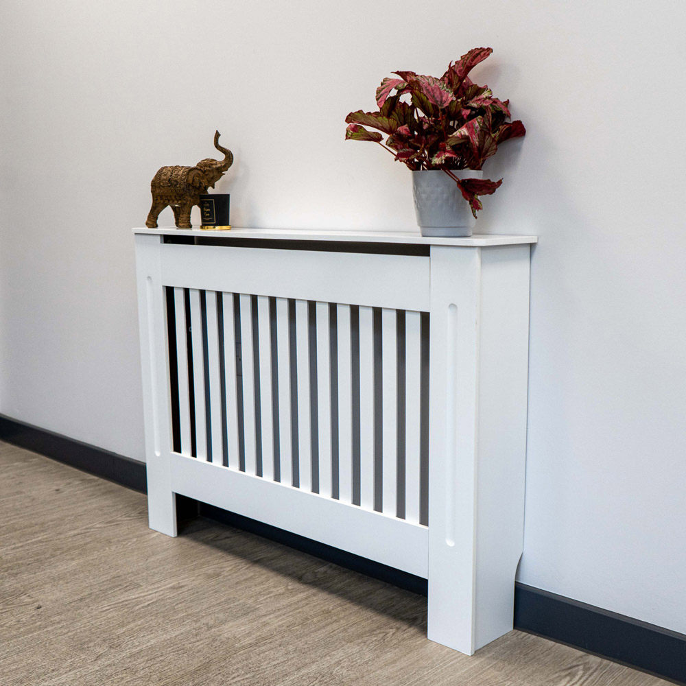 Jack Stonehouse Matt White Vertical Line Radiator Cover Medium Image 2