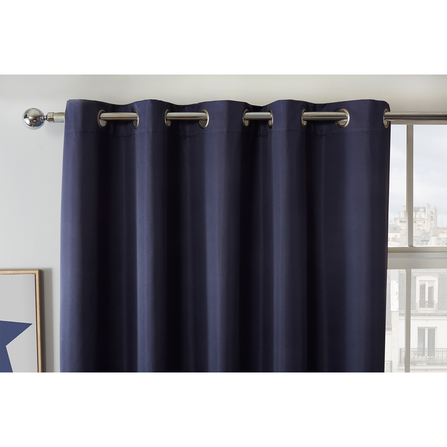Kids Blue Blackout Eyelet Curtains 117 x 137cm Image 3
