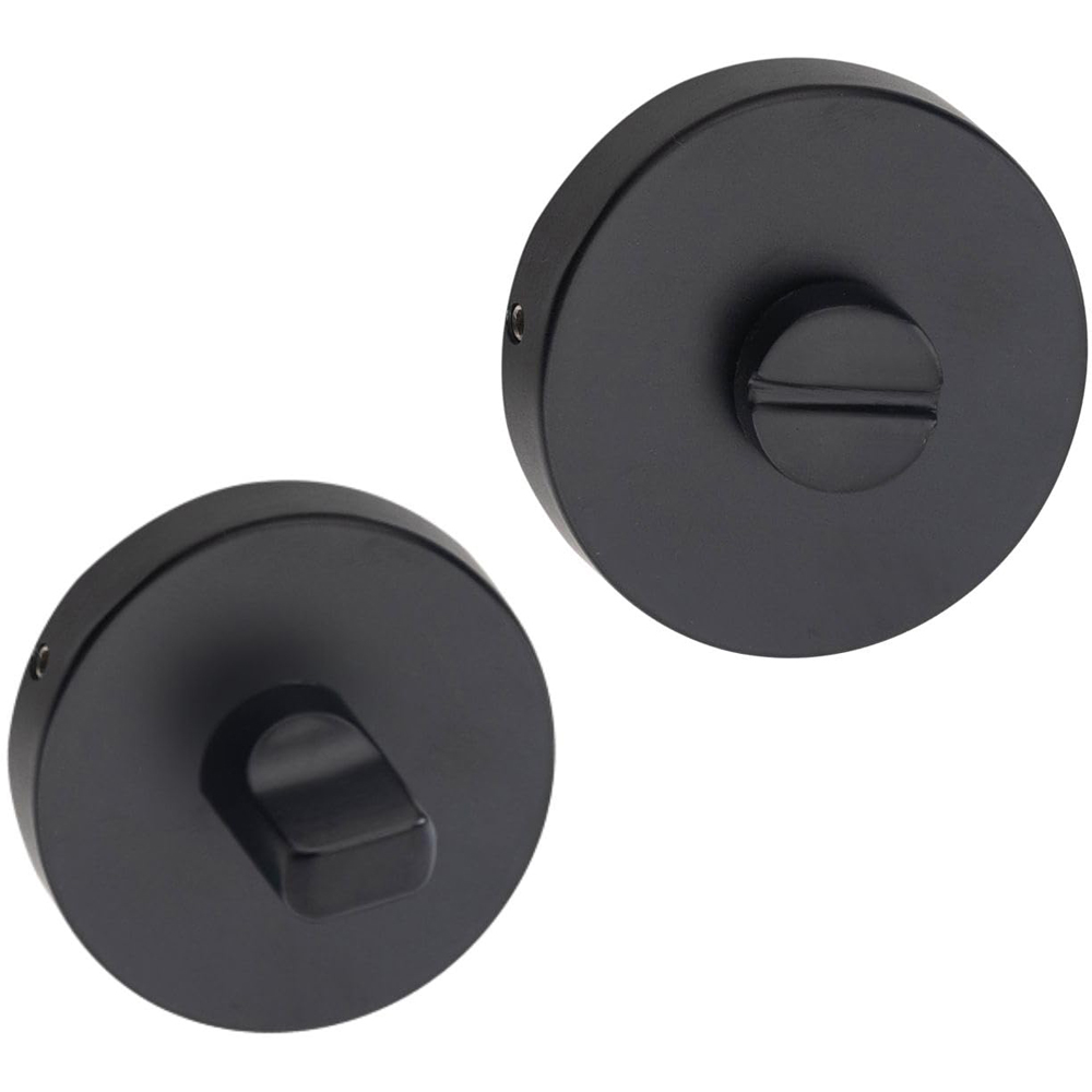 Golden Grace Modern Aura Matt Black Bathroom Handles Set Image 3