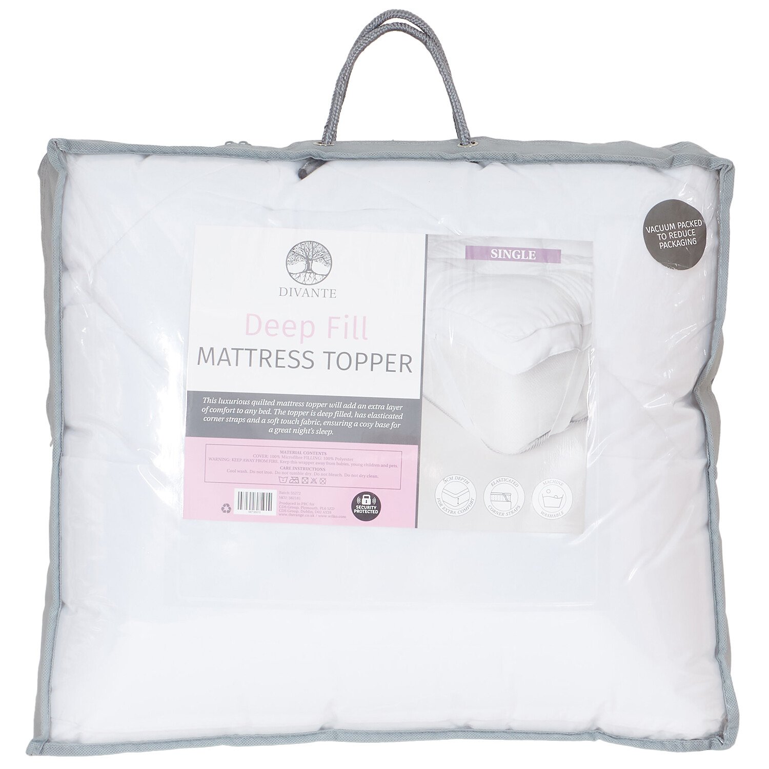 Divante Deep Fill Mattress Topper - White / Superking Image 1