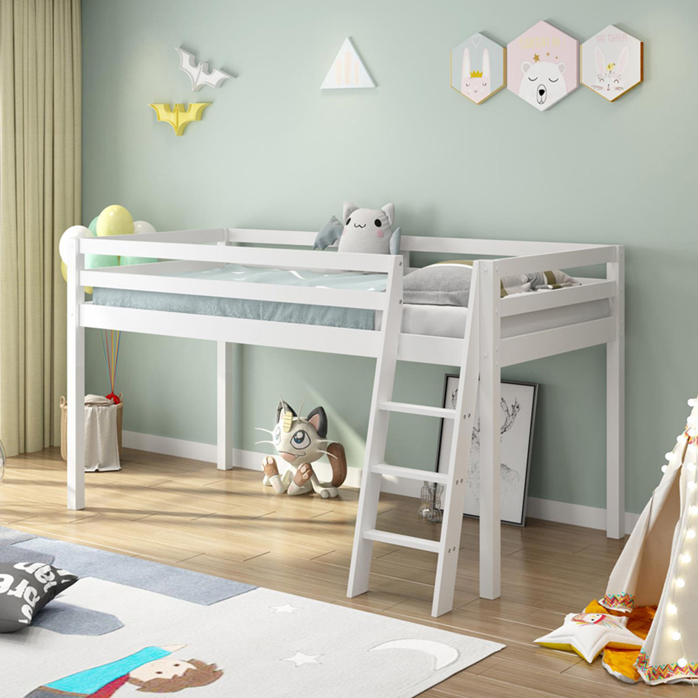 Portland White Wooden Mid Sleeper Image 5