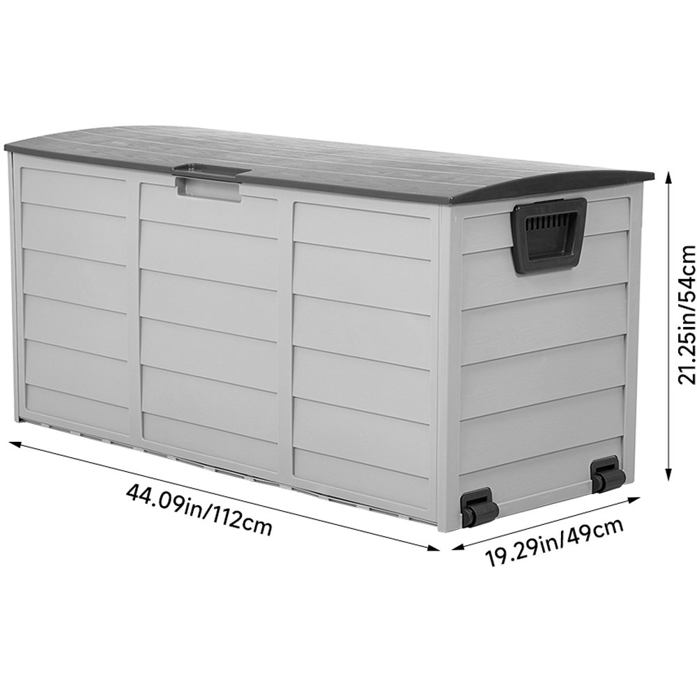 Living and Home 290L Grey Top Garden Storage Box Image 9