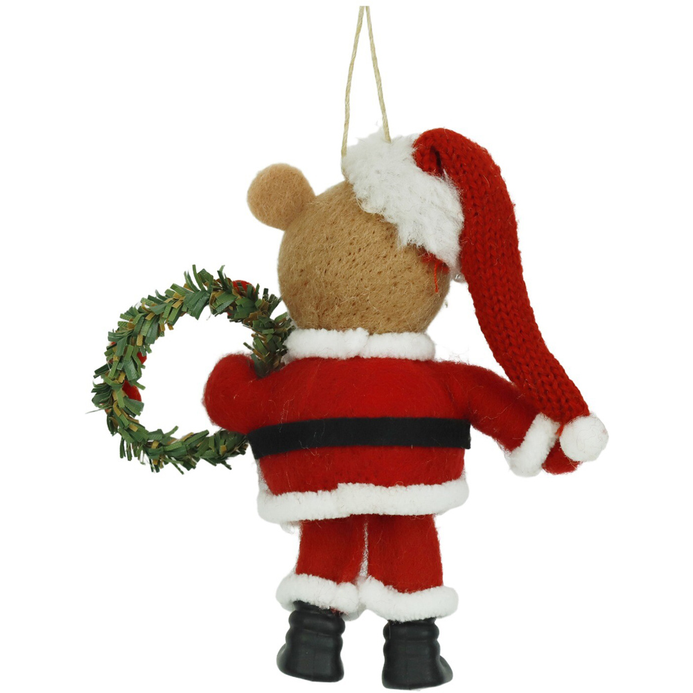 Wool Christmas Bear Hanging Decoration Image 3