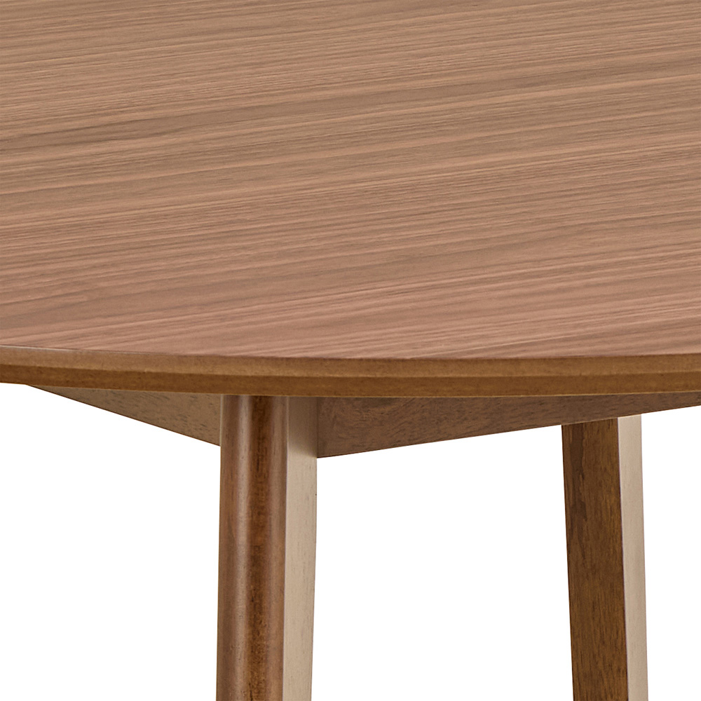 Florence Roxby 4 Seater 120cm Round Dining Table Walnut Image 5