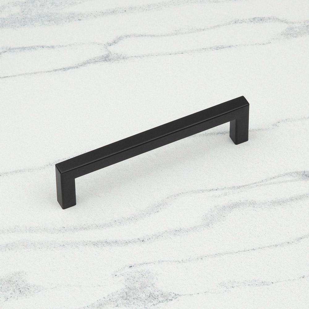 Handle & Home Matt Black Square Handle 128mm Image 3