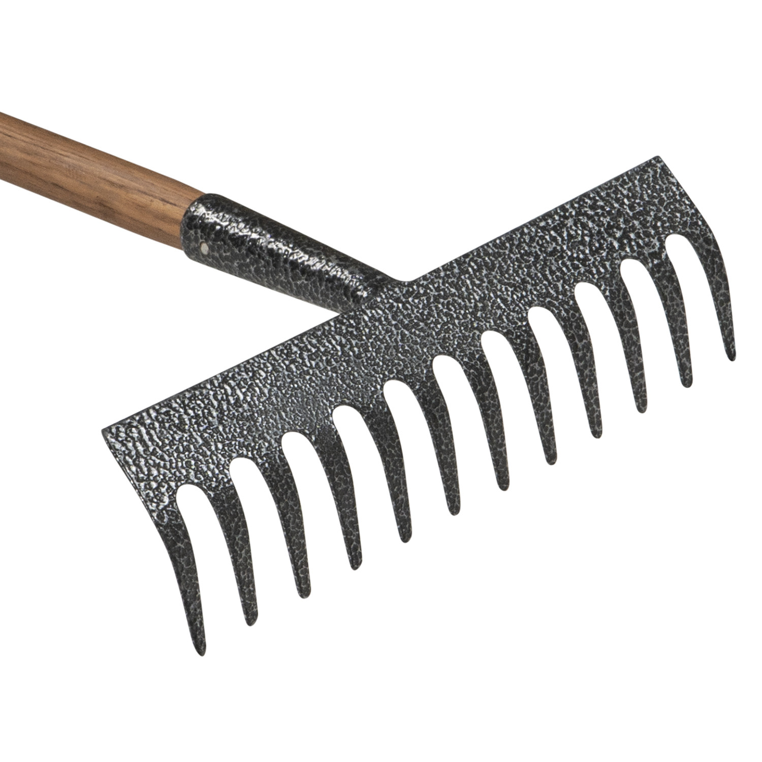 Draper Carbon Steel Garden Rake with Ash Handle - Brown Image 2