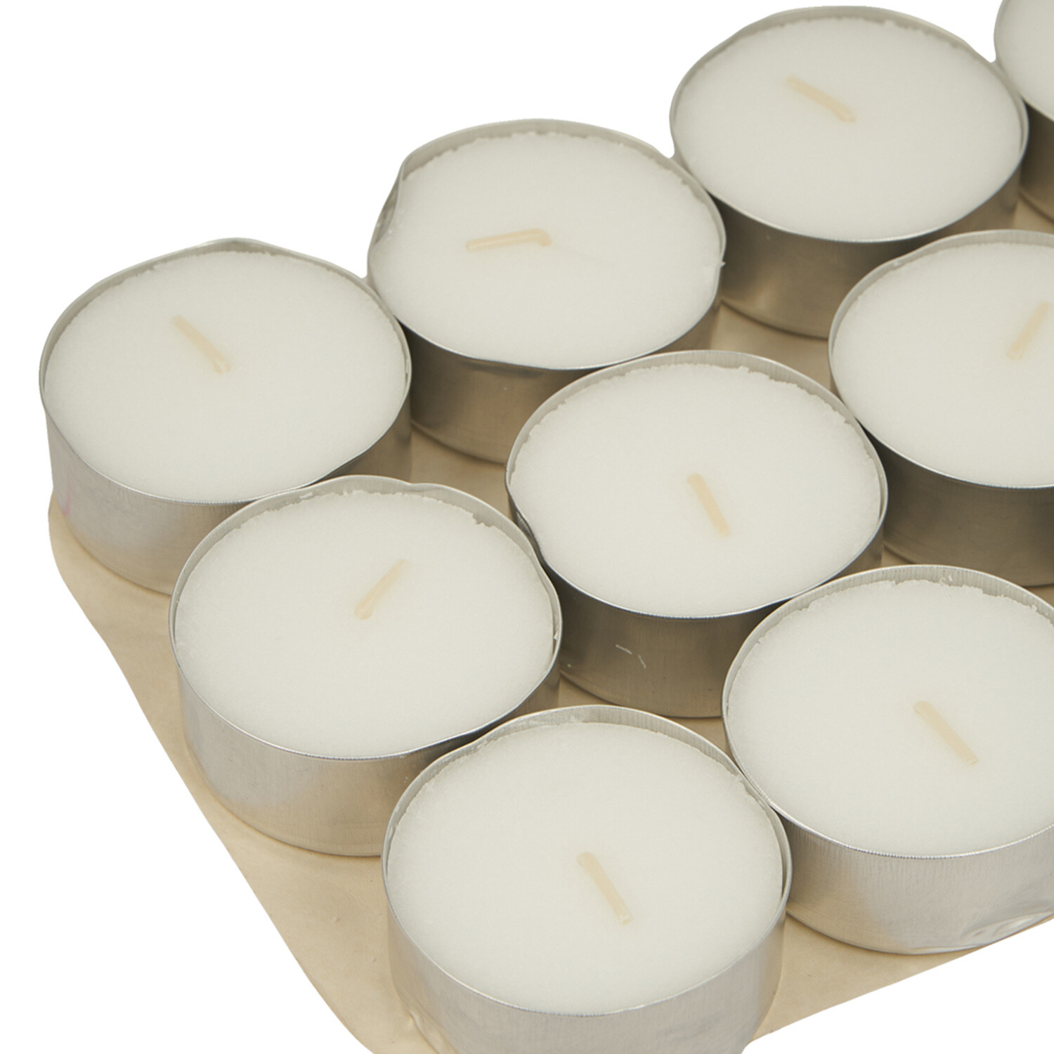 Pack of 25 Unscented Maxi Tealights White - White Image 4