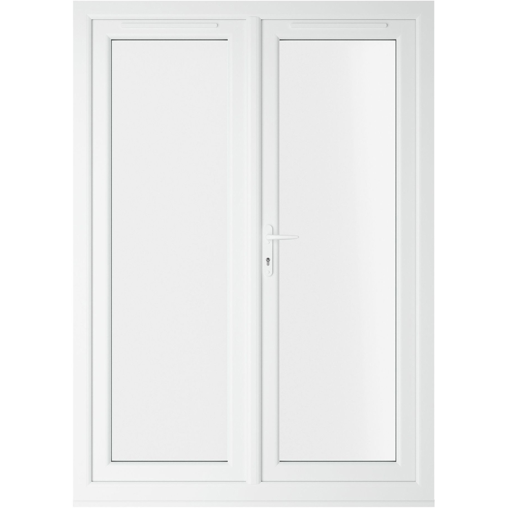 Crystal uPVC Triple Glazed French Door Left hand master Grey White Clear Glass 1390x2055mm Image 2