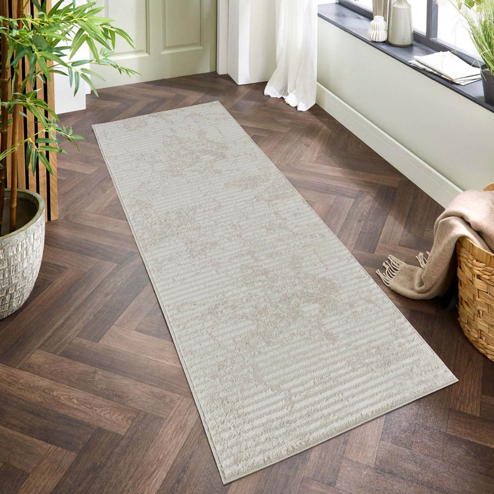 Desire Rugs Perla Beige Modern Abstract Linear Molten Design Rug 160 x 230cm Image 2
