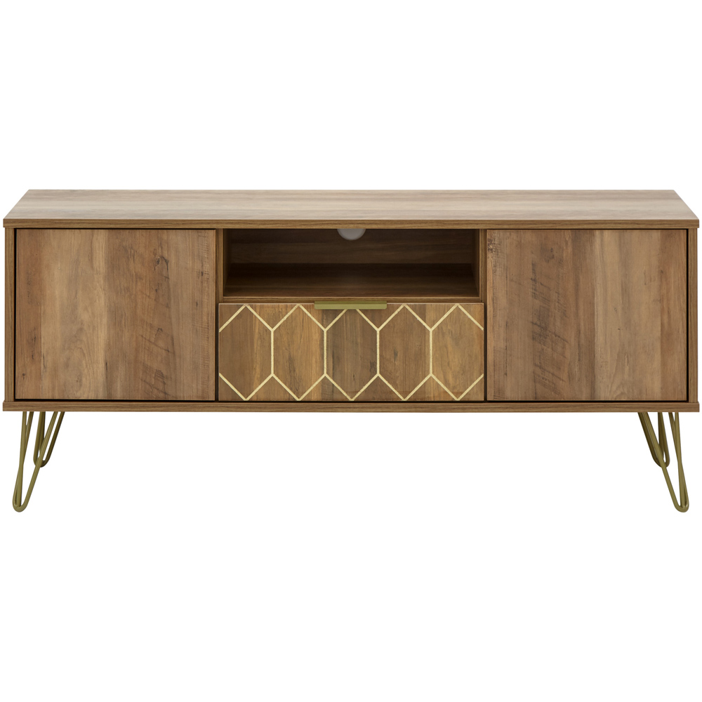 GFW Orleans 2 Door Single Drawer Mango Yellow TV Stand Image 2