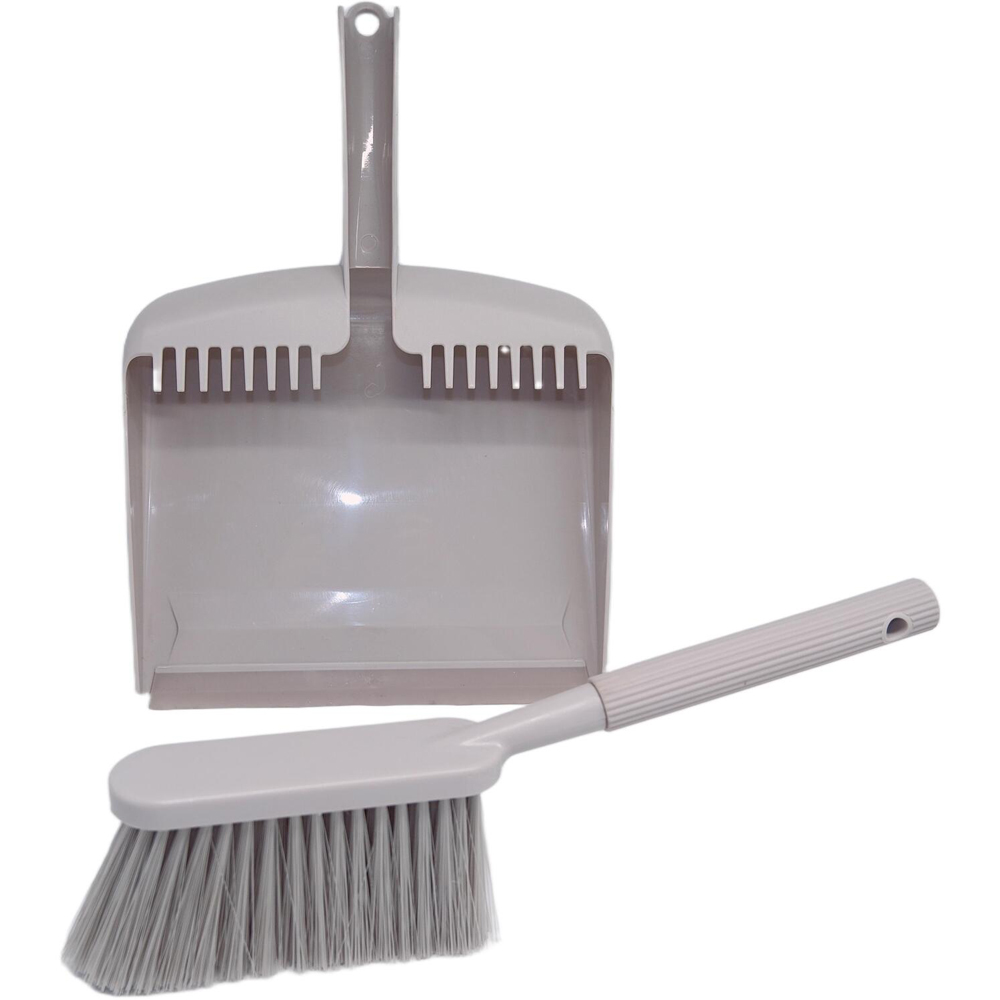 Ribbed Dustpan and Brush Grey Image 4