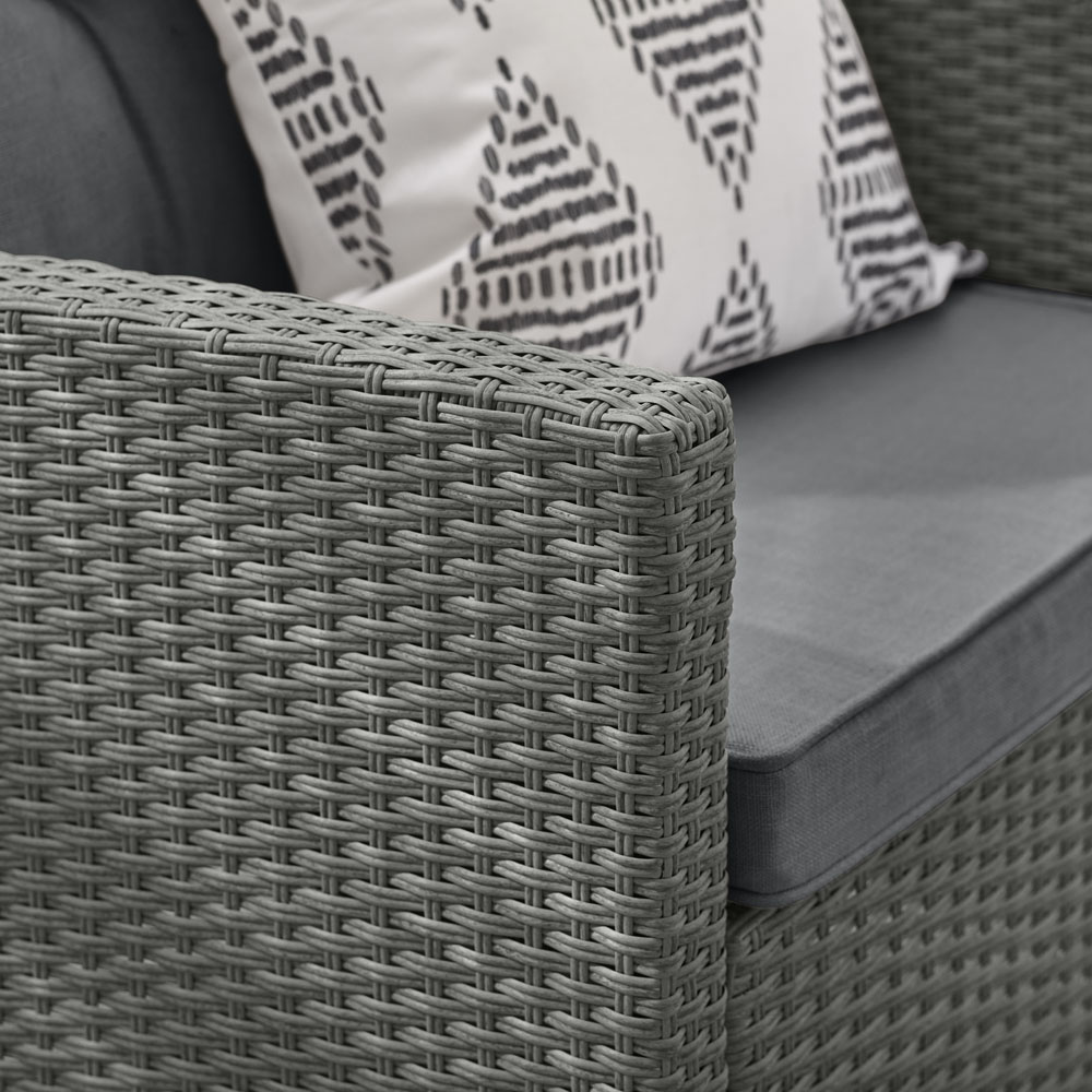 Furniturebox Tucson Grey Rattan 4 Seater Outdoor Sofa Set Image 3