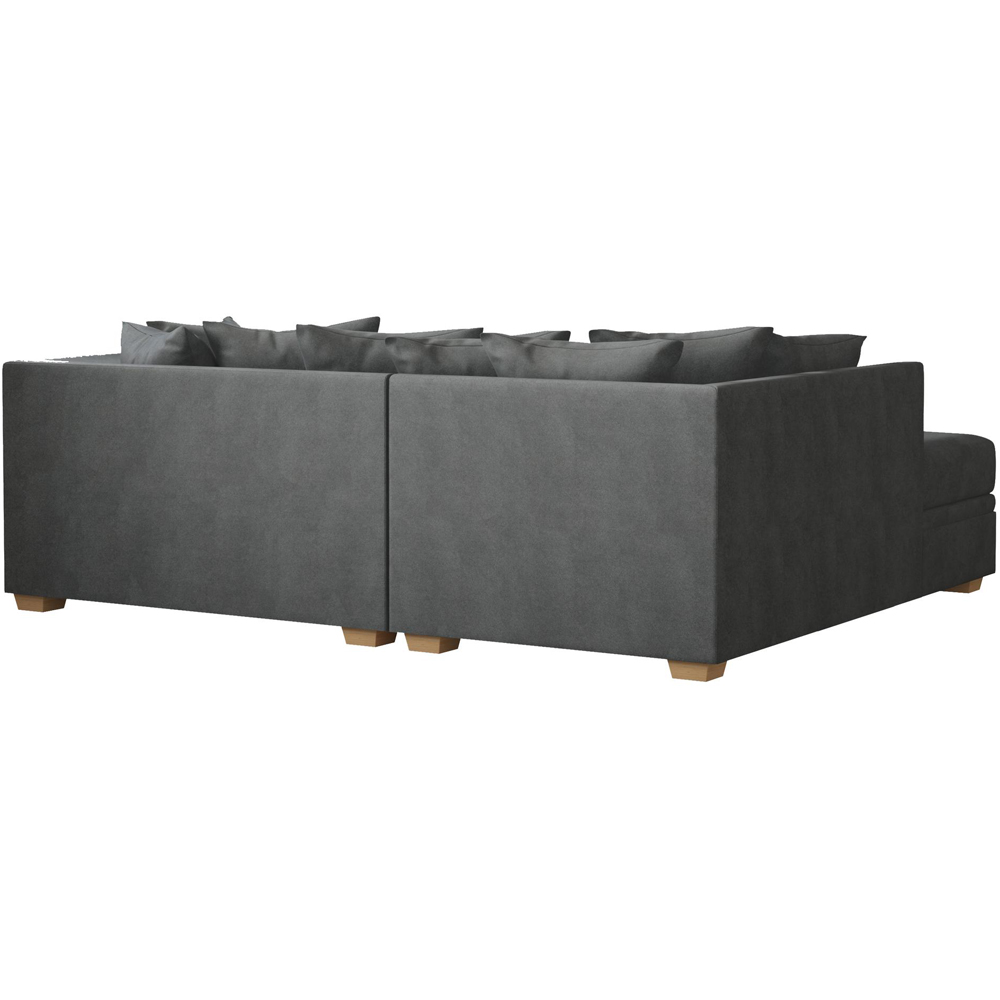 Modo 3 Seater Steel Plush Velvet Left Hand Scatter Back L-Shape Corner Sofa Image 5