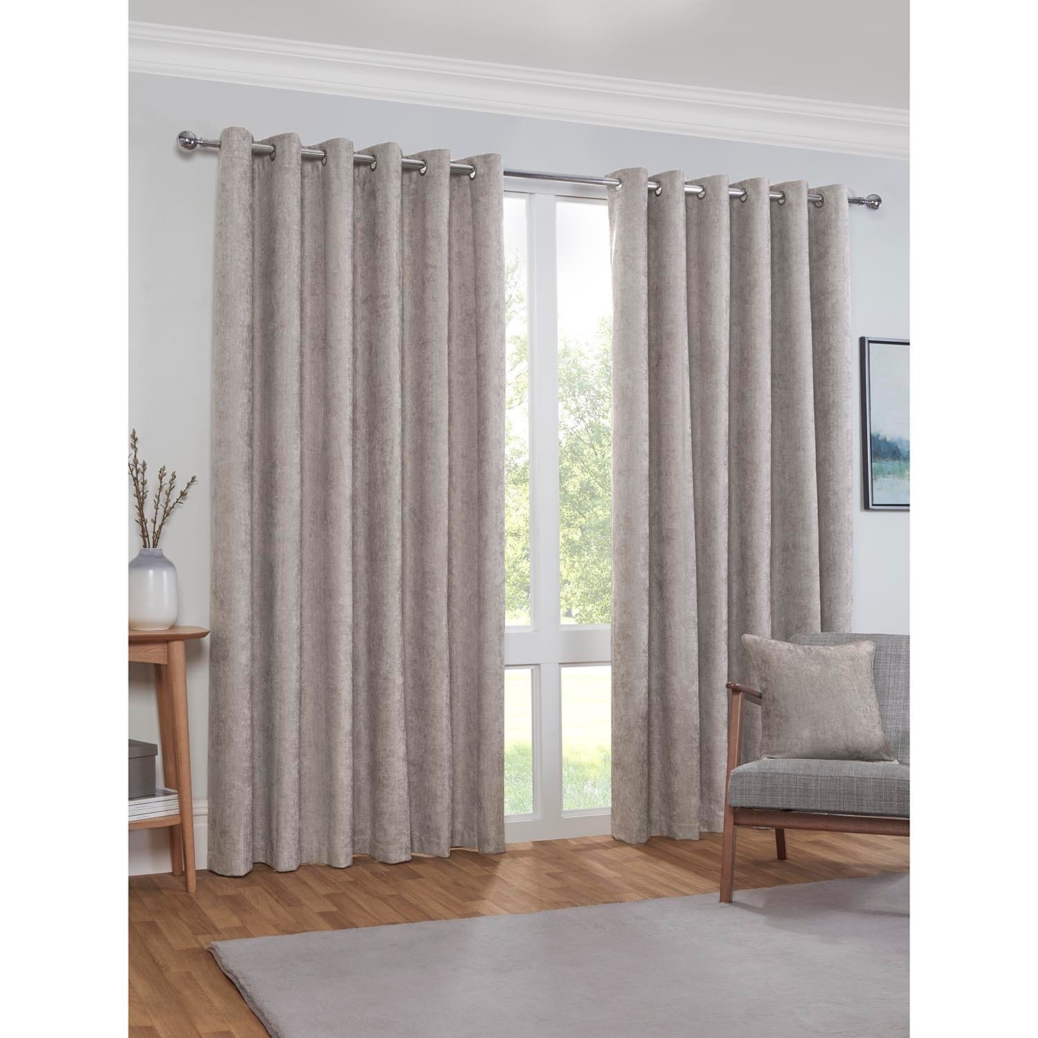 Divante Alden Thermal Curtains - Dove Grey / 183cm / 168cm Image 2