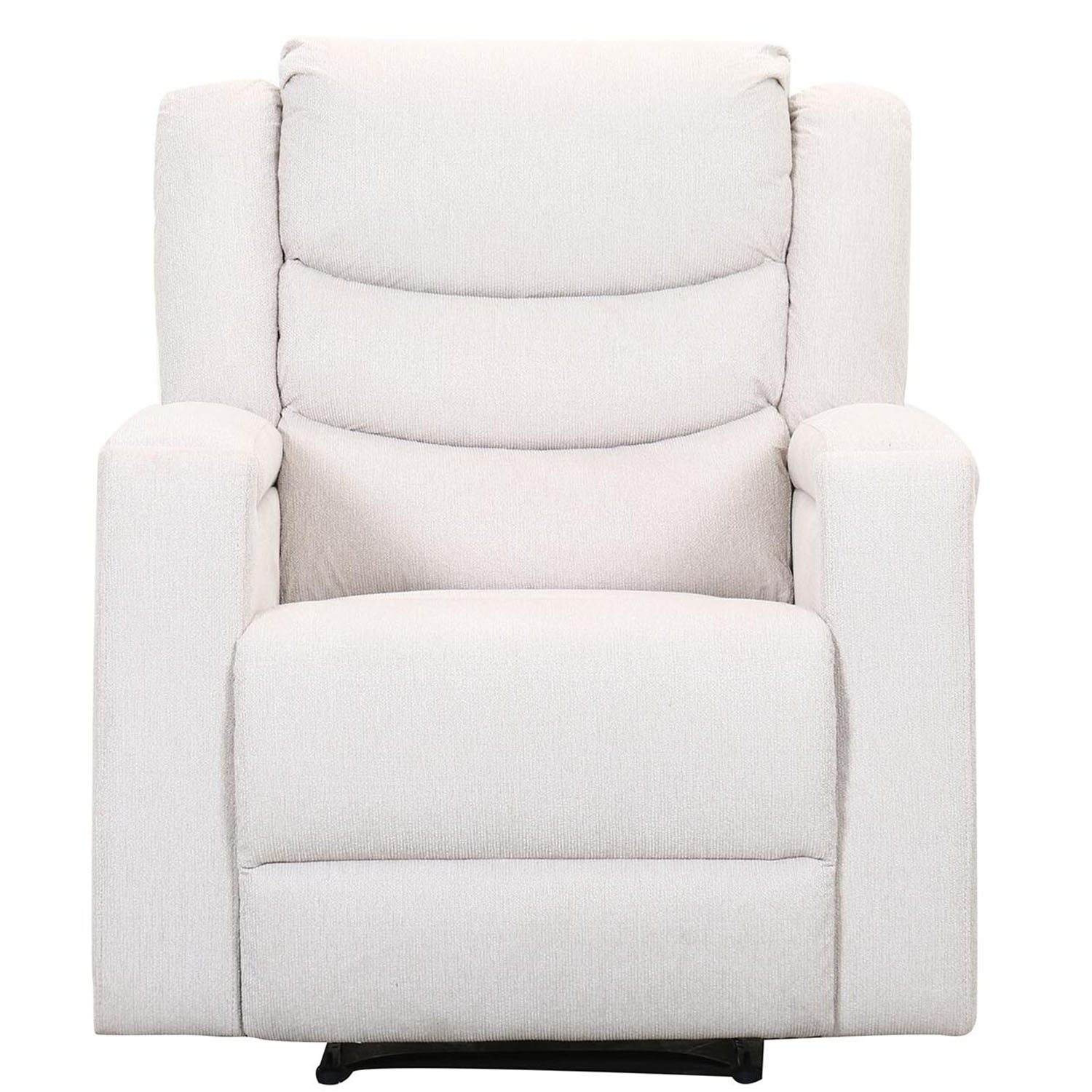 Heritage Ivory Fabric Manual Recliner Chair with Footrest Image 6