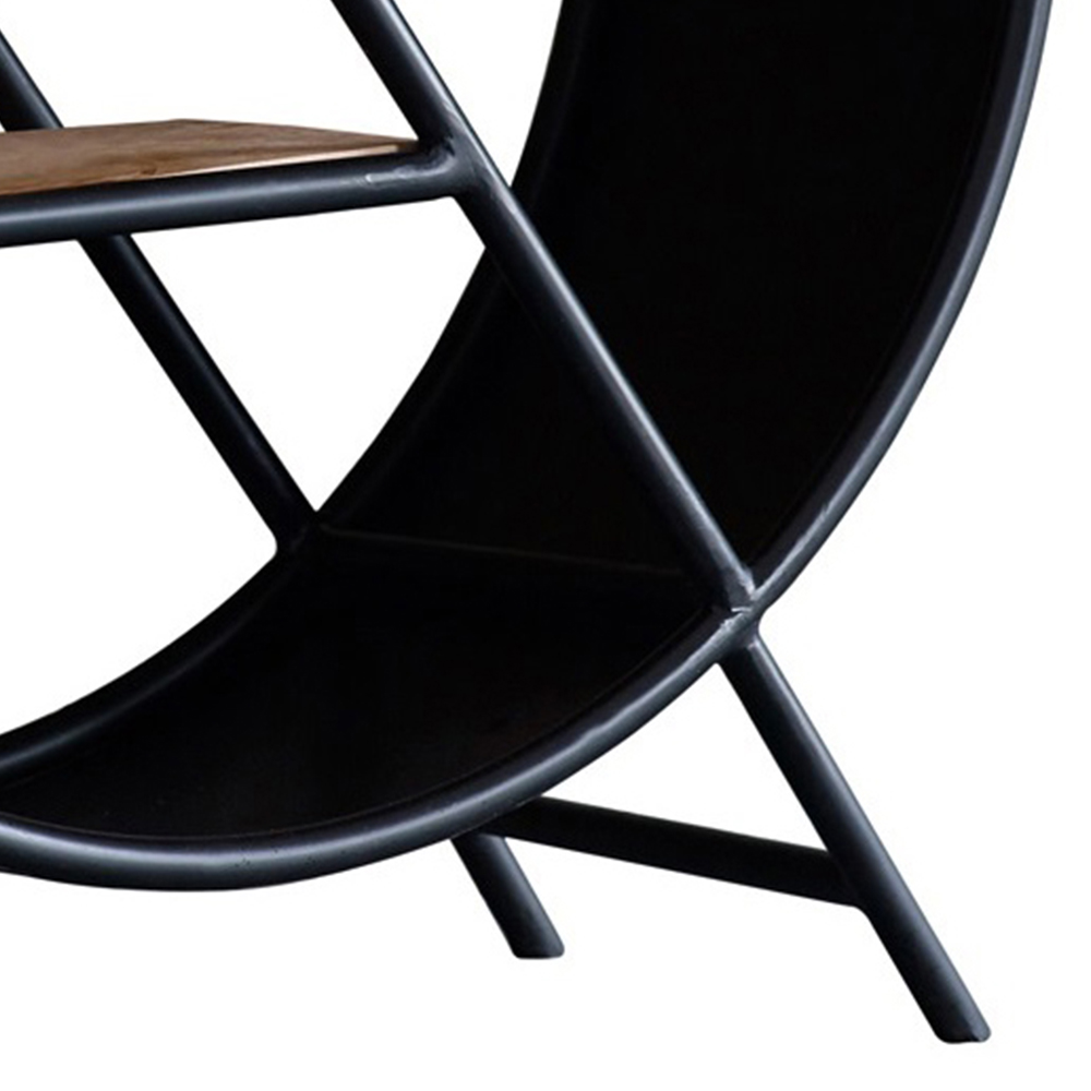 Brooklyn Carnaby 3 Shelf Industrial Round Open Bookcase Image 3