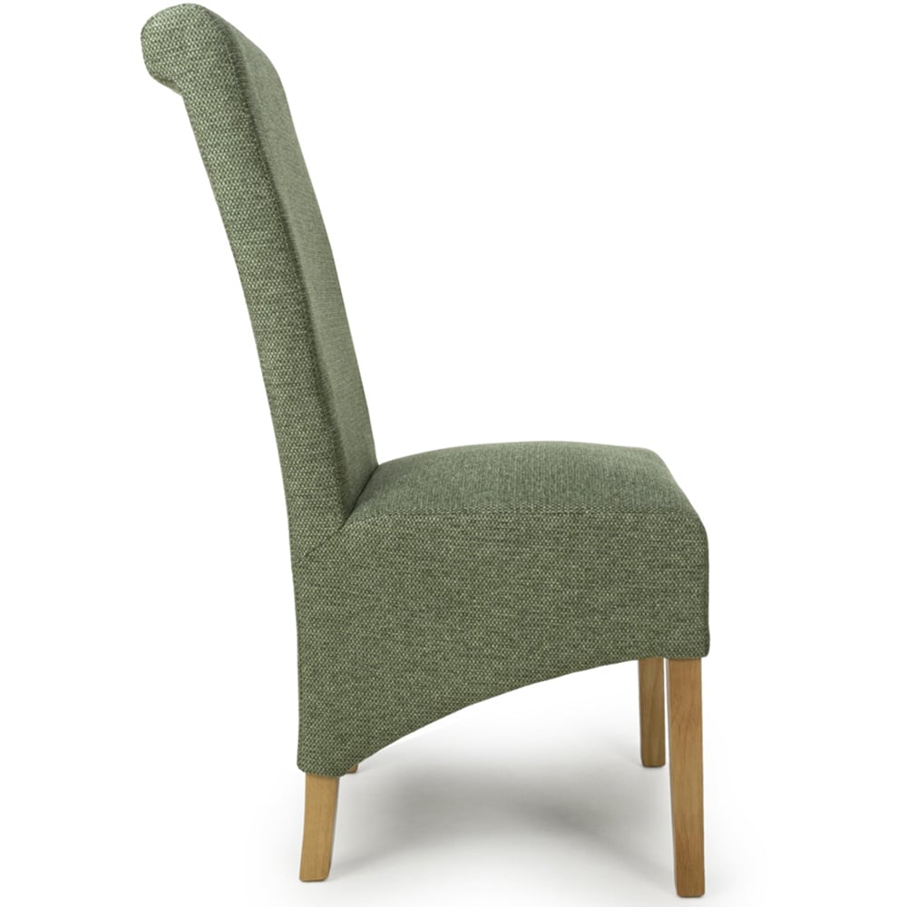 Shankar Krista Set of 2 Green Weave Dining Chair Image 3