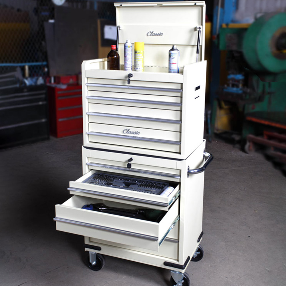 Hilka 8 Drawer Classic Tool Chest and Cabinet Set Image 3