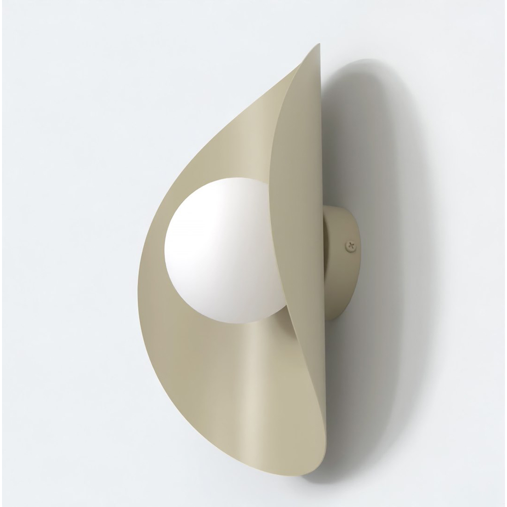 Emibig Fiero White Shade Mocha Wall Lamp Image 4