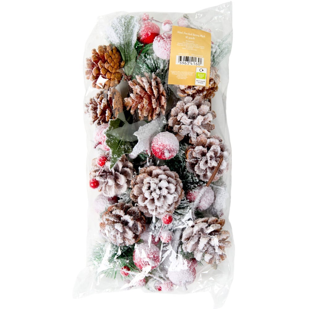 Pack of 10 Mini Frosted Berry Picks Image 4