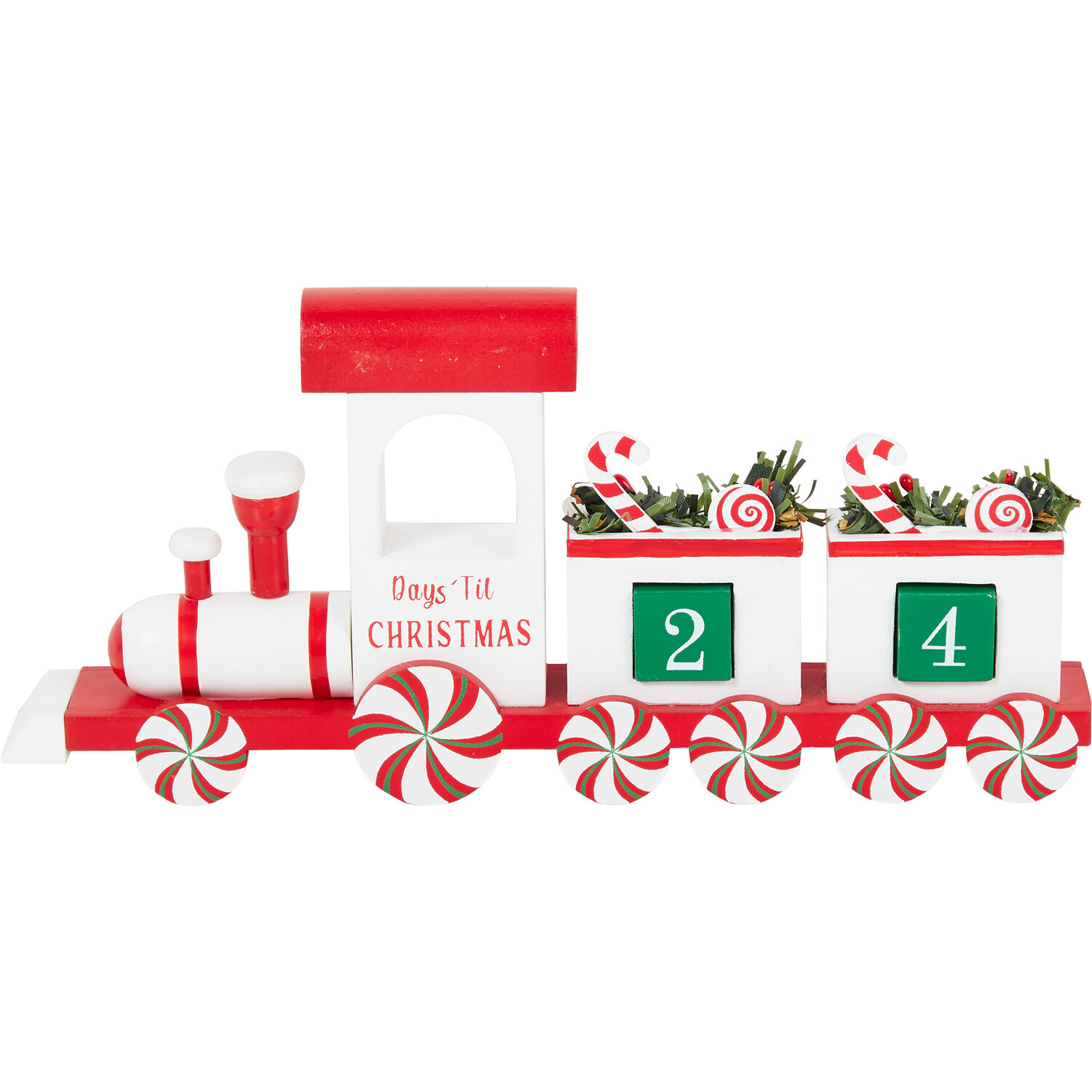 Candy Cane Train Countdown Calendar - Red Image 1