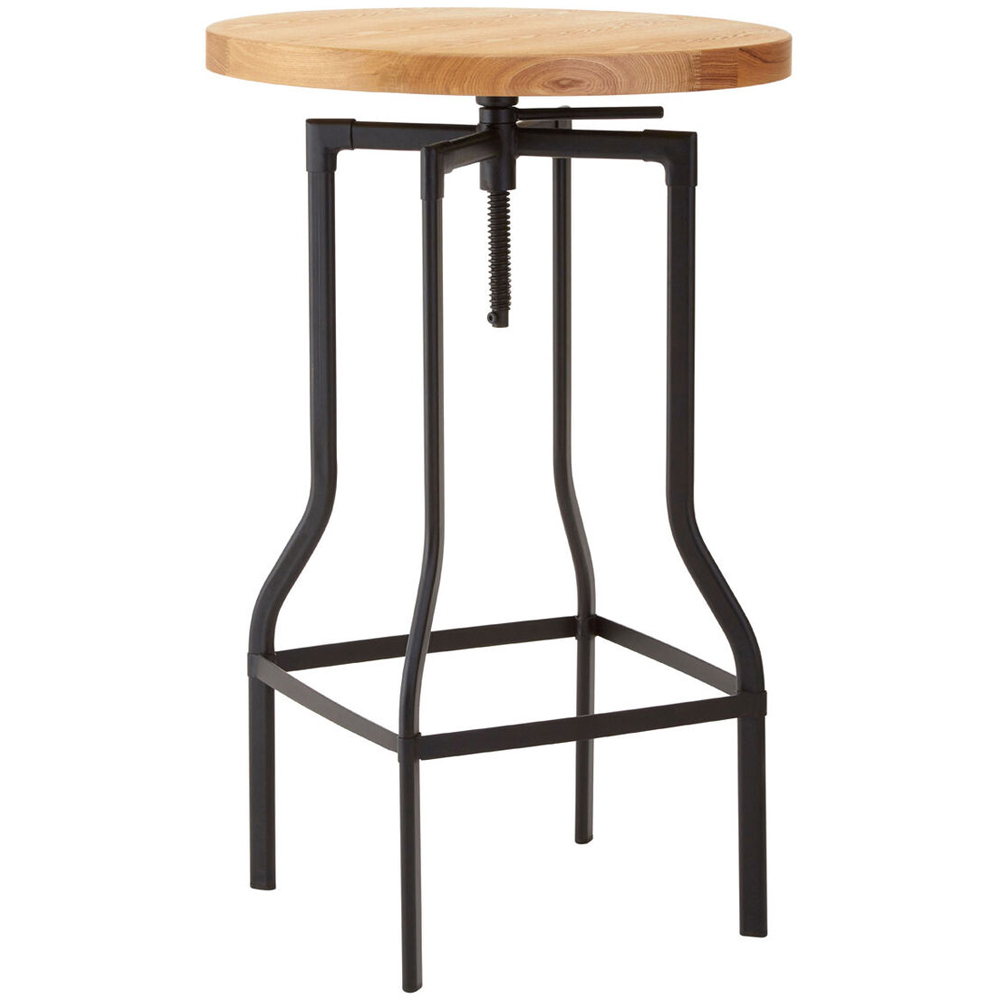 Premier Housewares New Foundry Ash Veneer Height Adjustable Industrial-Style Bar Table Image 2