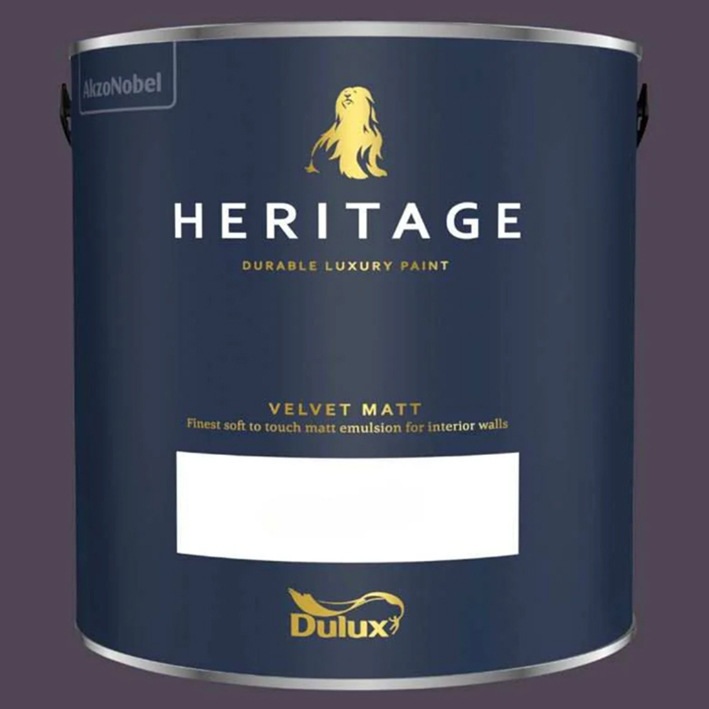 Dulux Heritage Walls and Ceilings Wild Blackberry Velvet Matt Emulsion Paint 2.5L Image 2