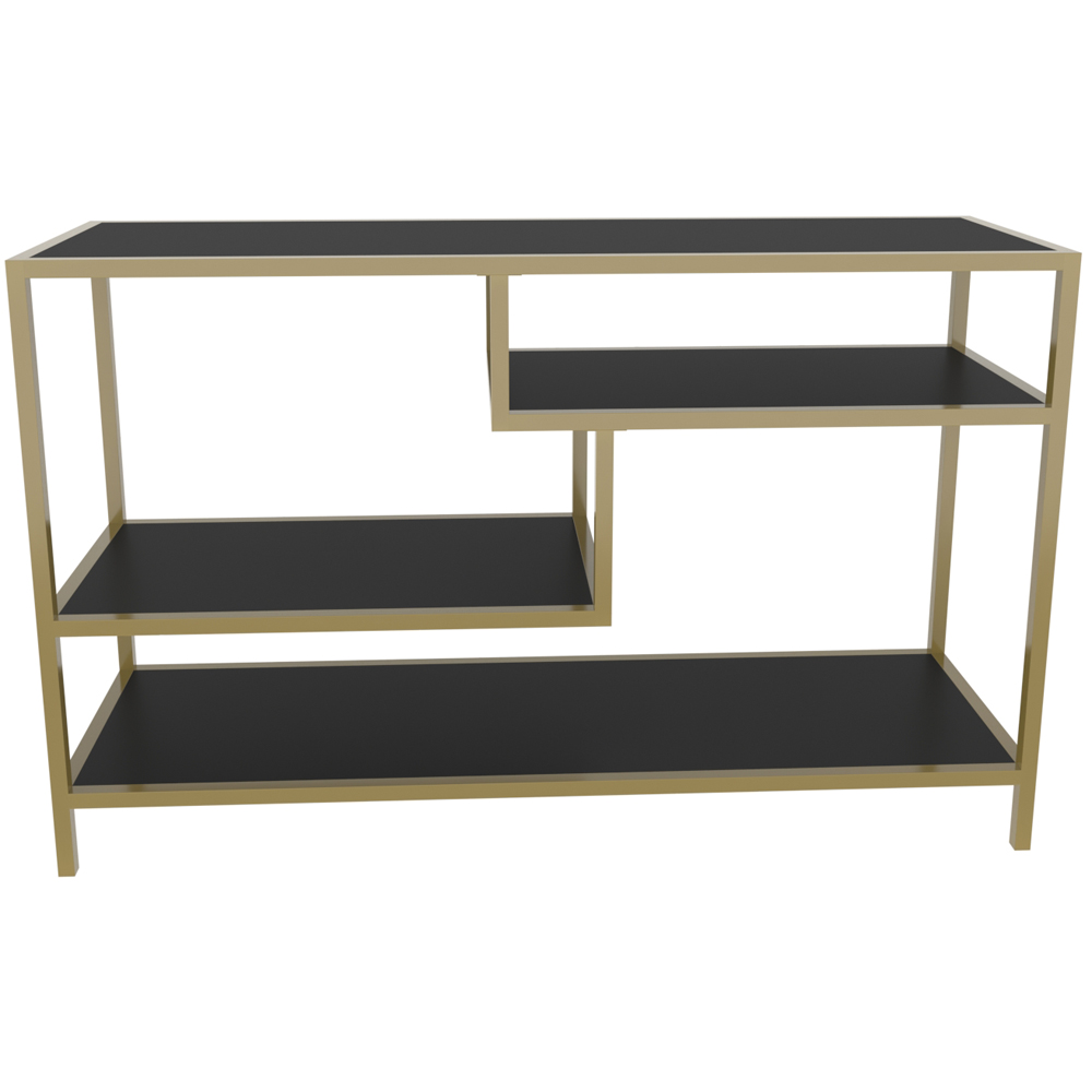 Decorotika Robins Industrial Gold and Grey TV Stand Image 2