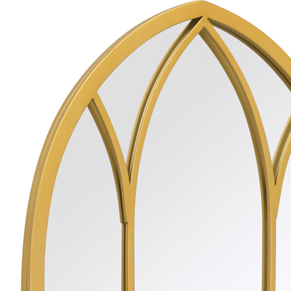 MirrorOutlet The Arcus Gold Framed Arched Garden Wall Mirror 83 x 48cm Image 5