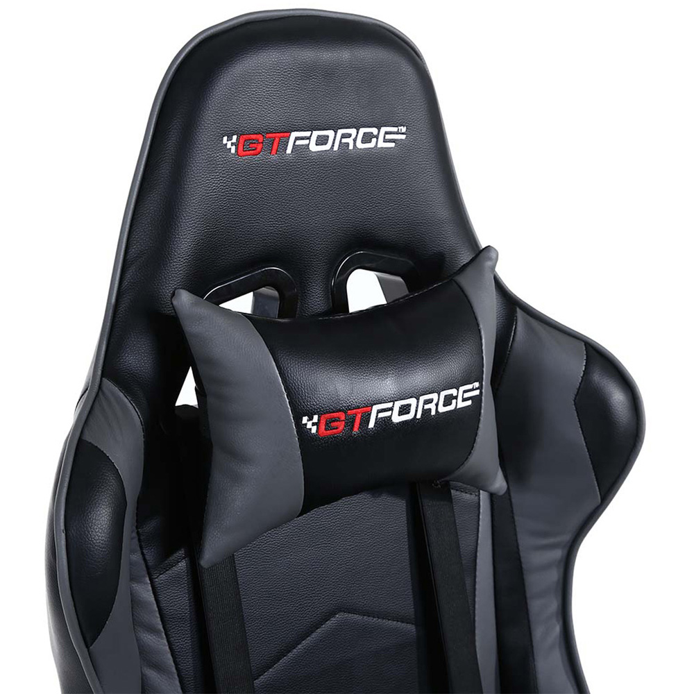 Furniture Online Pro Fx Grey Faux Leather Reclining Gaming Chair Image 7