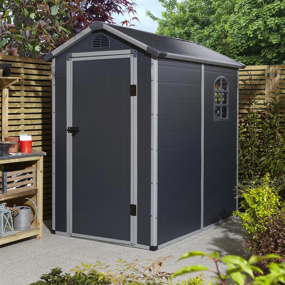 Airevale 4X6 Plastic Shed - Dark Grey Image 5