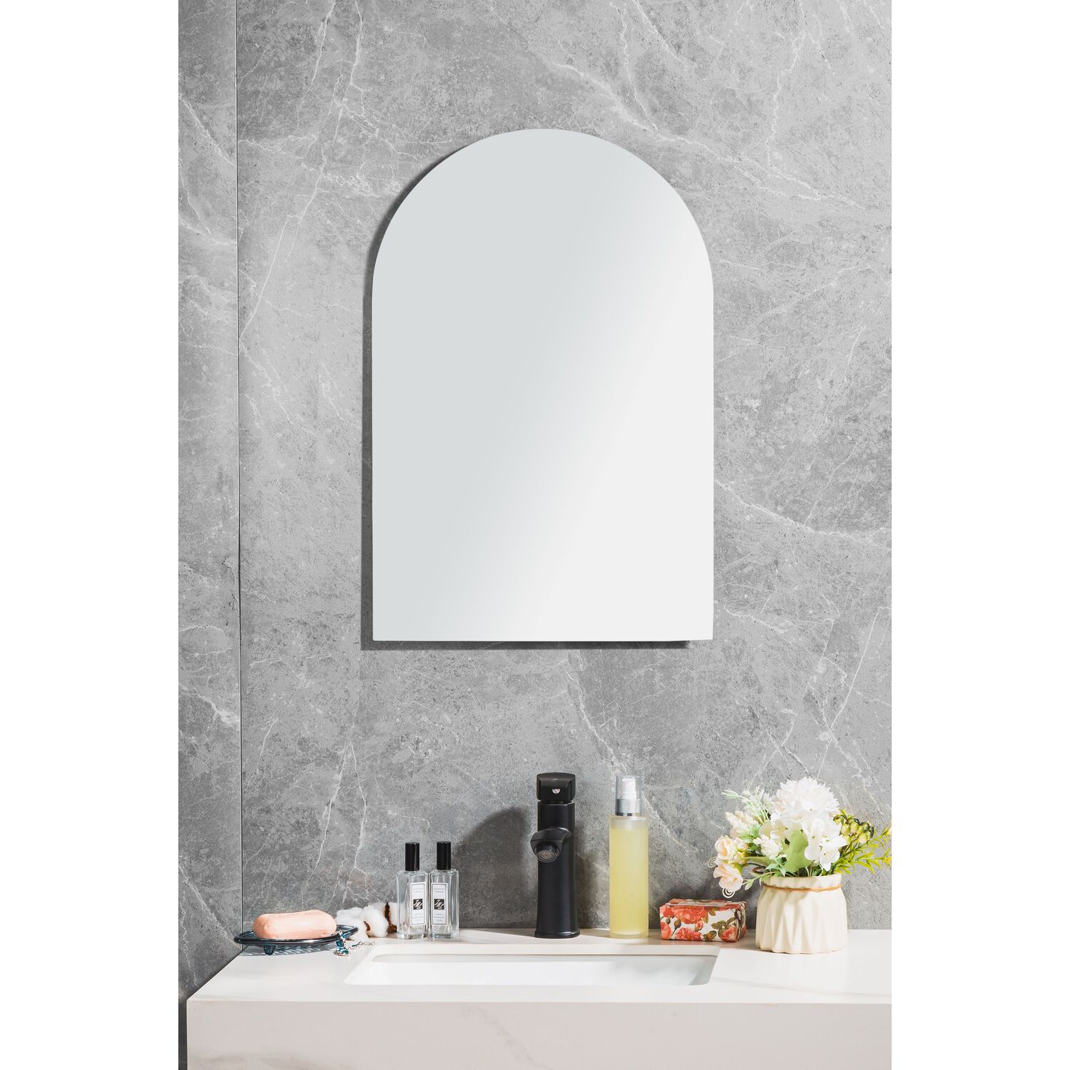 Arch Bathroom Mirror 60 x 40cm Image 2