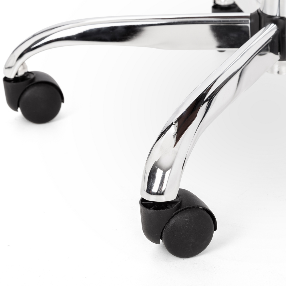 Julian Bowen Amalfi Gio Glass Desk and Black Swivel Office Chair Image 6