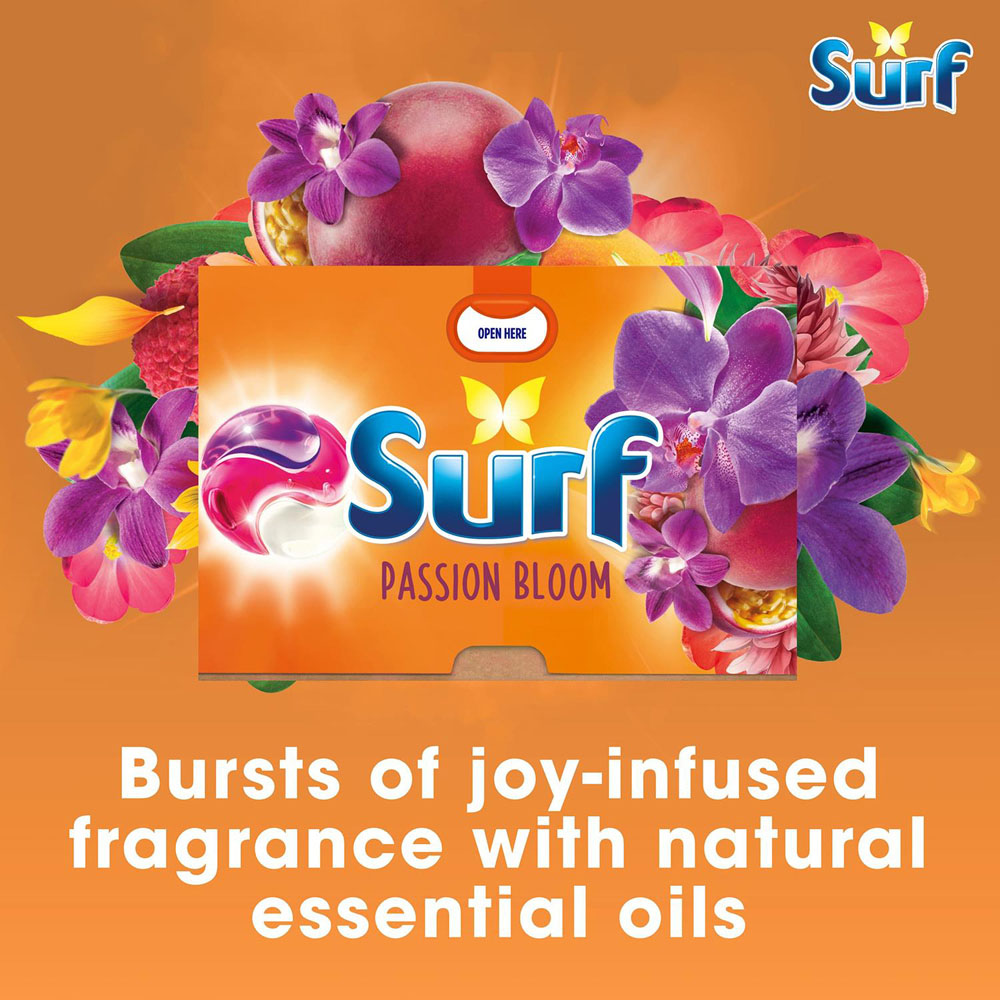 Surf 3 in 1 Passion Bloom Washing Capsules 51 Washes 2 Pack Image 5