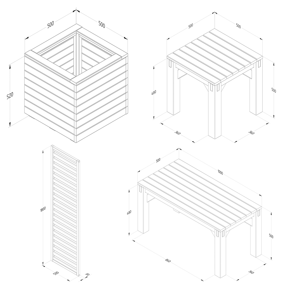 Forest Garden V1 Modular Seating Set Image 8