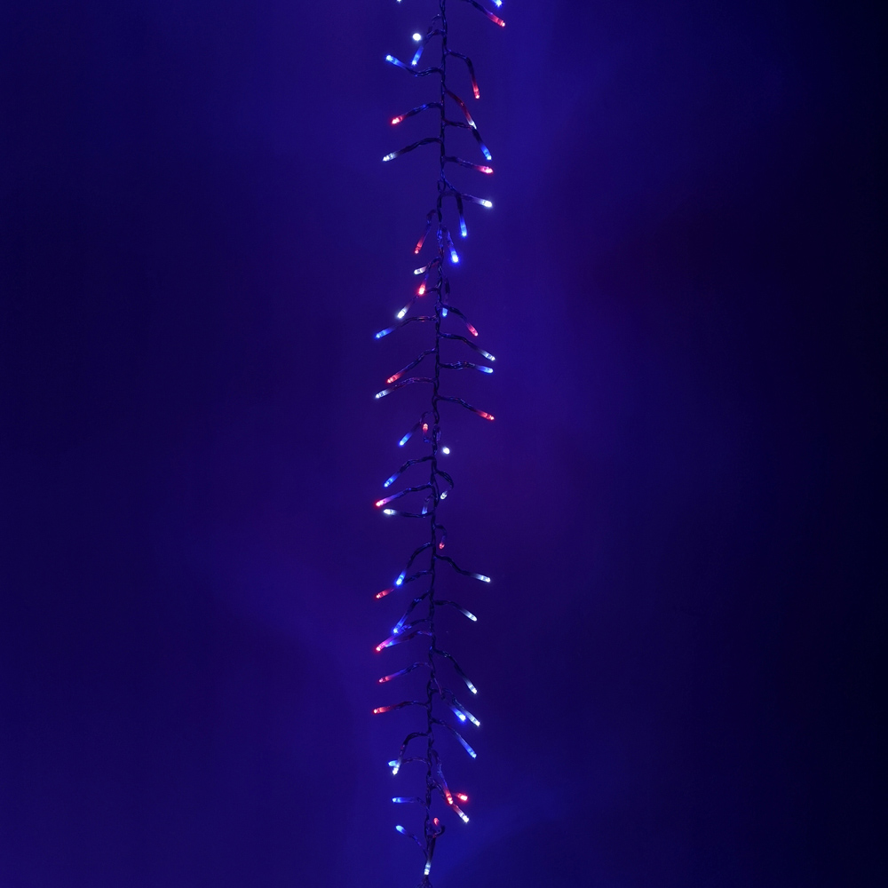 Premier Red White and Blue LED Cluster Christmas Lights 12.4m Image 5