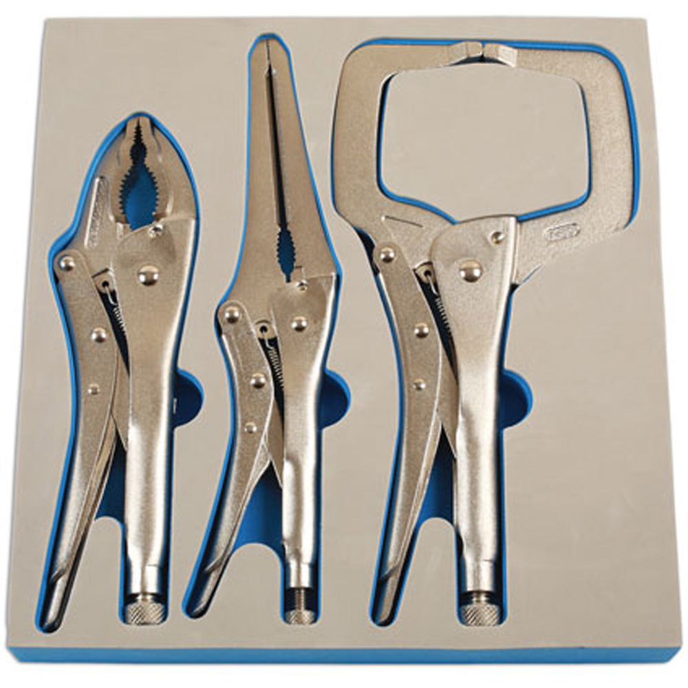 Laser 3 Piece Heavy Duty Locking Grip Wrench and Clamp Set Image 4