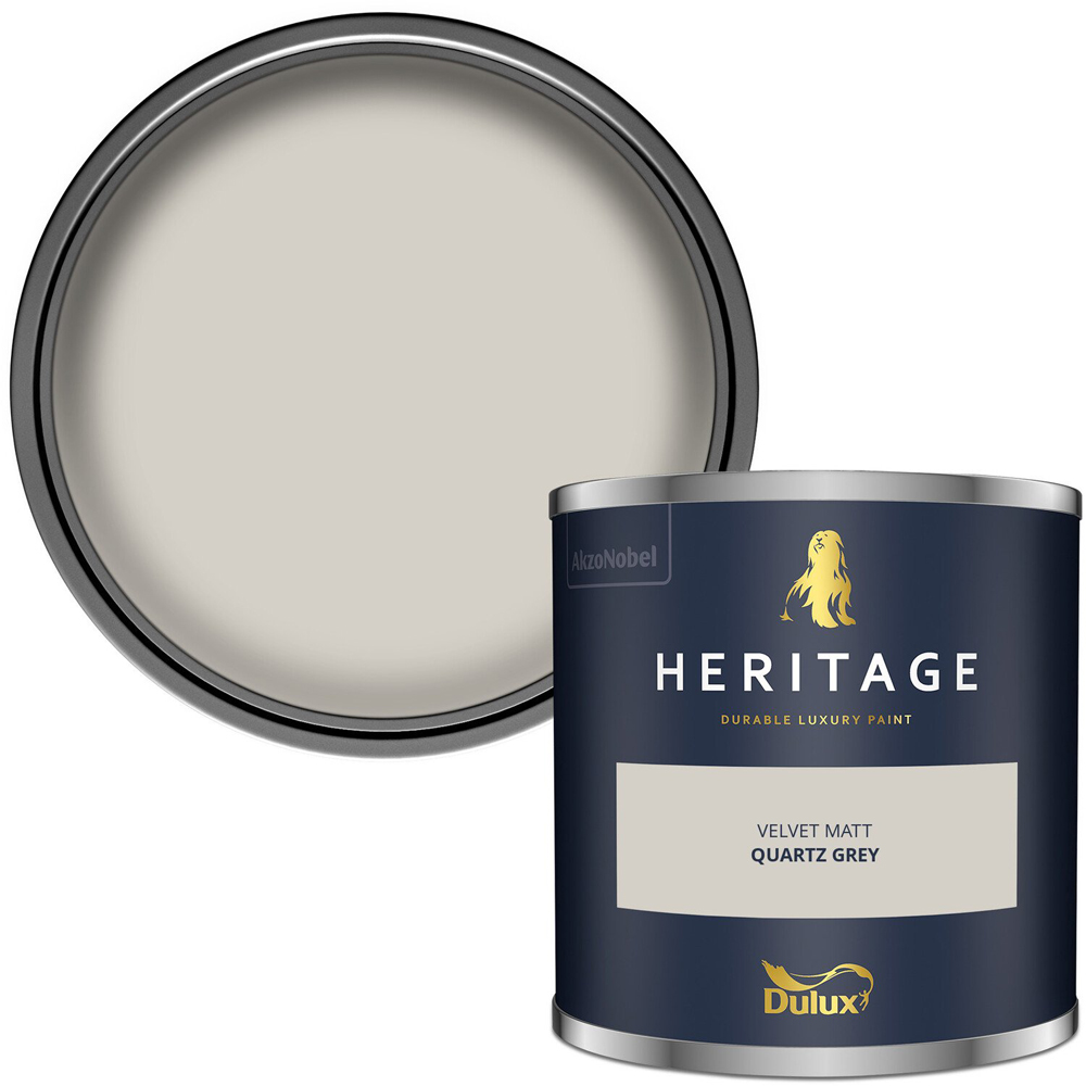 Dulux Heritage Walls and Ceilings Quartz Grey Velvet Matt Emulsion Paint Tester Image 2