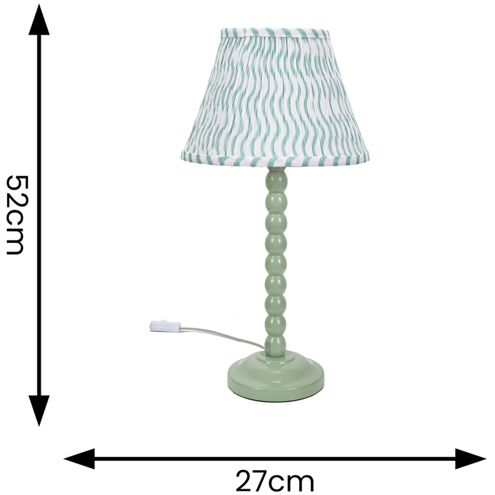 ValueLights Bobbins Green Arrow Shade Sage Green LED Table Lamp Image 6