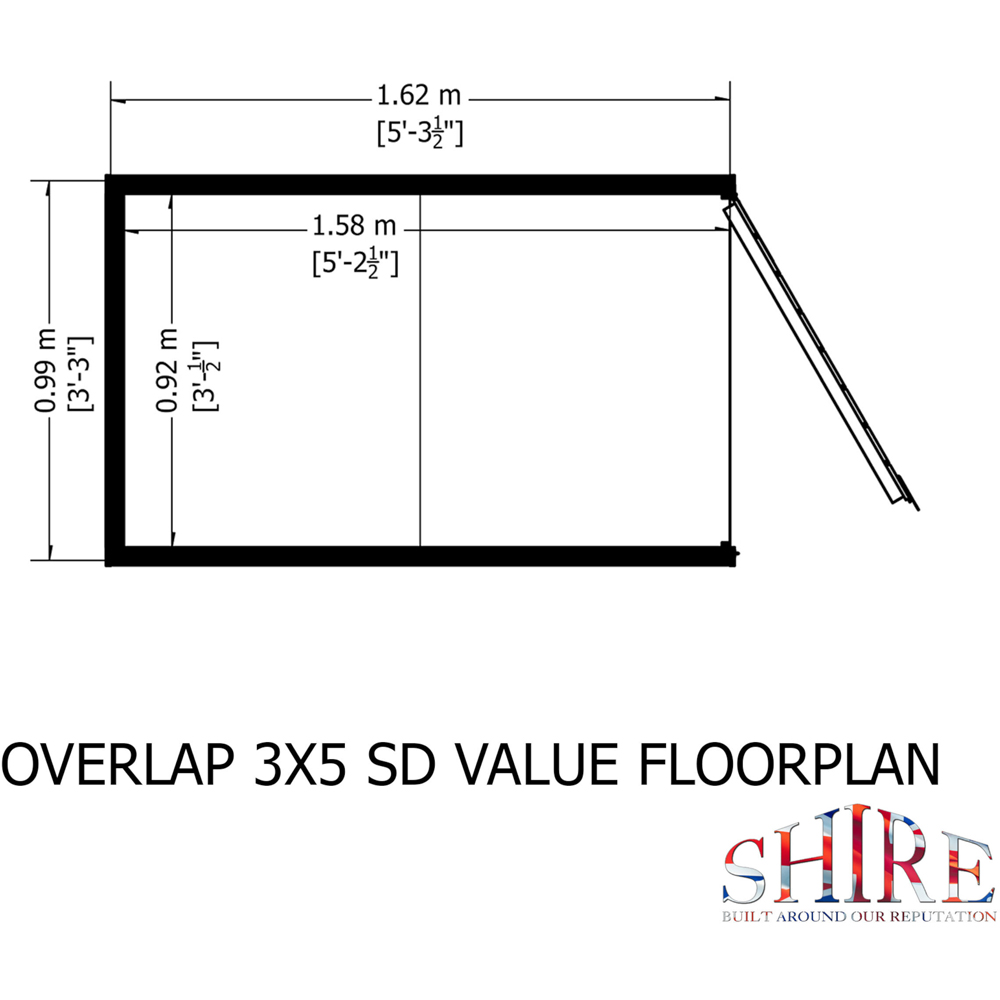 Shire 3 x 5ft Overlap Shed Image 8