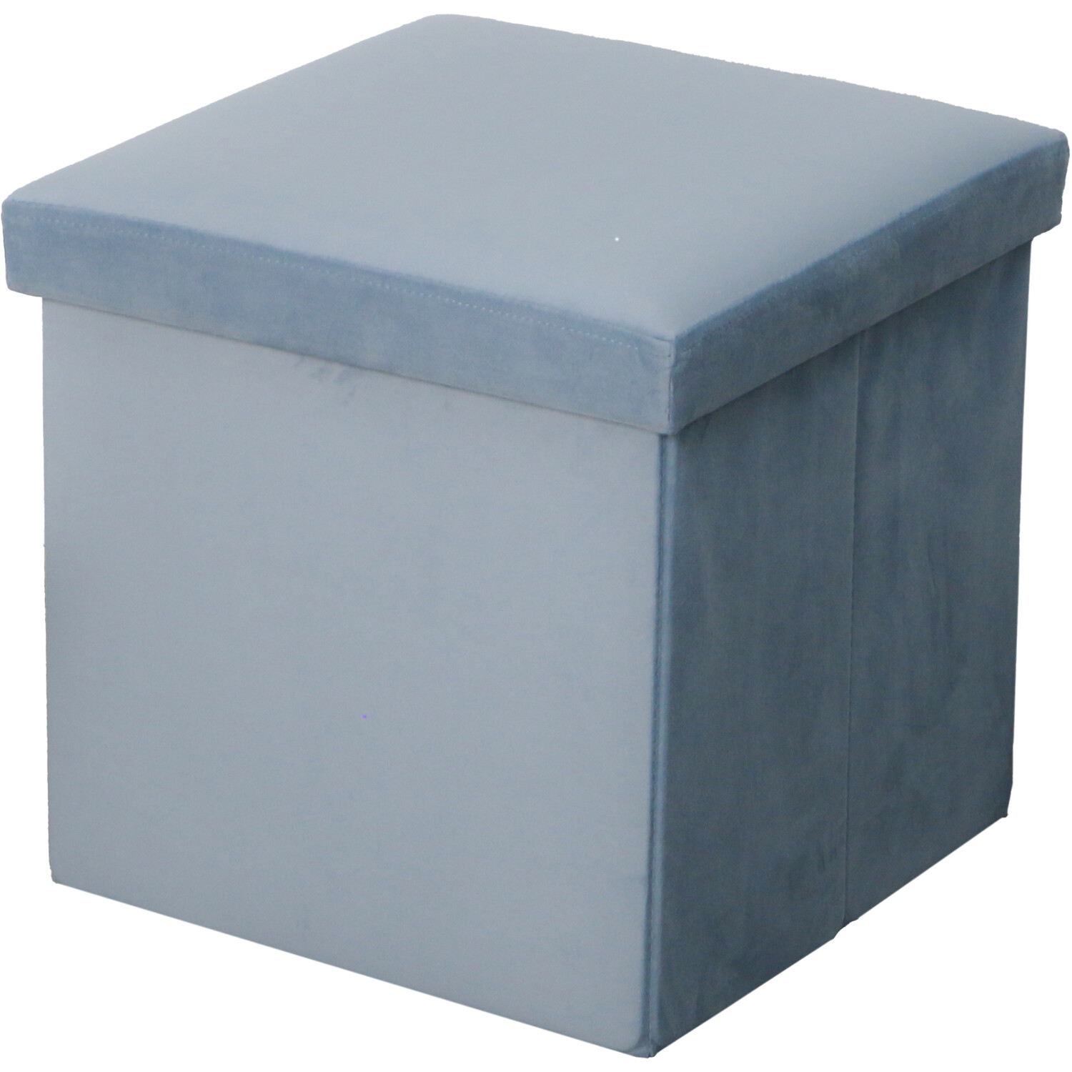 Seville Velvet Storage Box - Blue Image 2