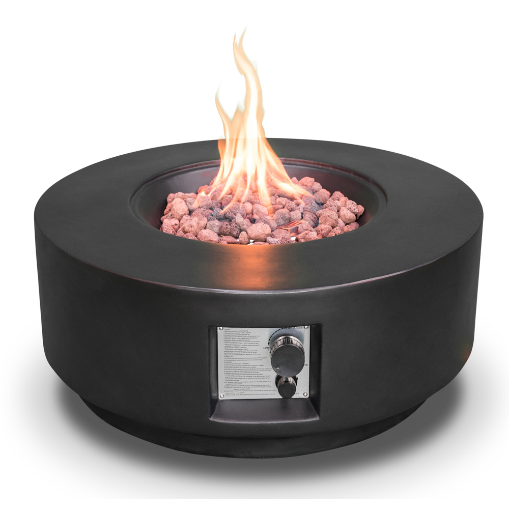 Centurion Fusion Black Lavish Patio Gas Fire Pit with Stone Finish Image 4