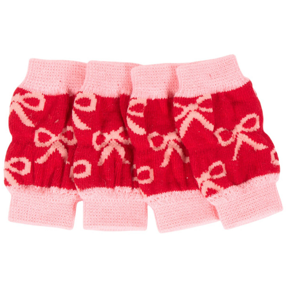 Pack of 4 Bow Dog Leg WarmersRed Image 2