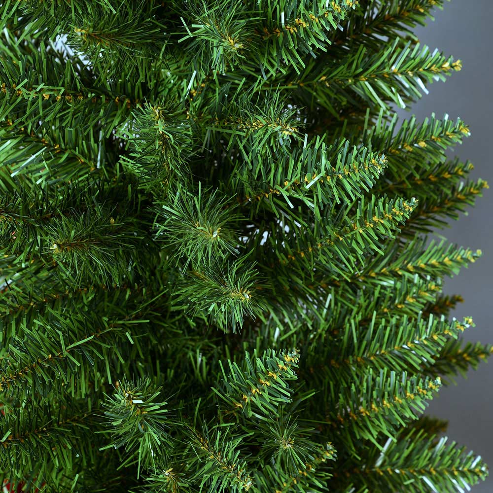 Everglow Green Artificial Christmas Pine Tree with Plastic Stand 4.9ft Image 4