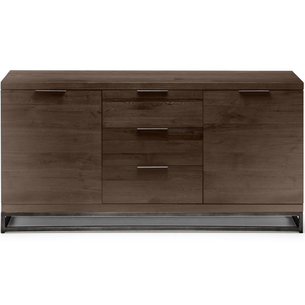 Julian Bowen Brooklyn 2 Door 3 Drawer Dark Oak Sideboard Image 5