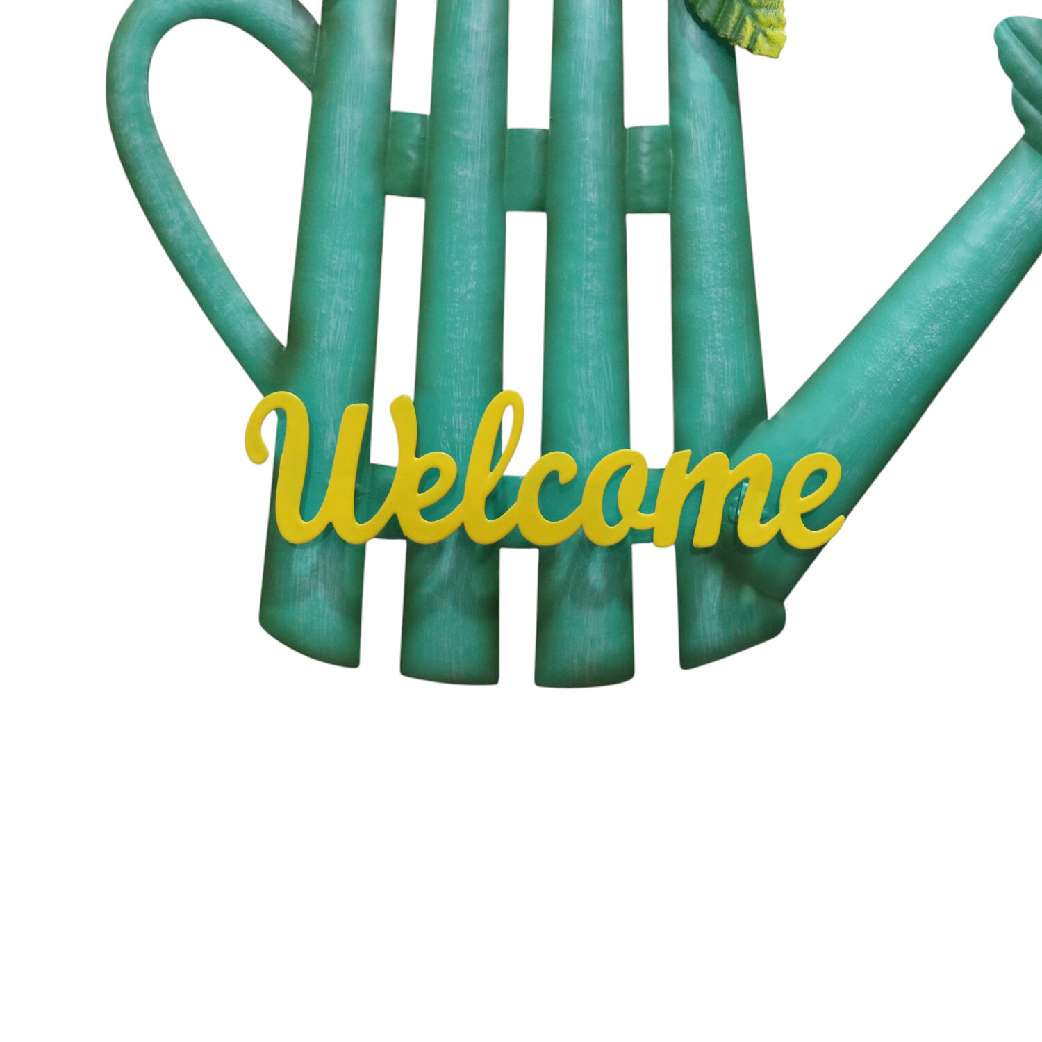 Indoor and Outdoor Floral Watering Can Sign Blue Image 2