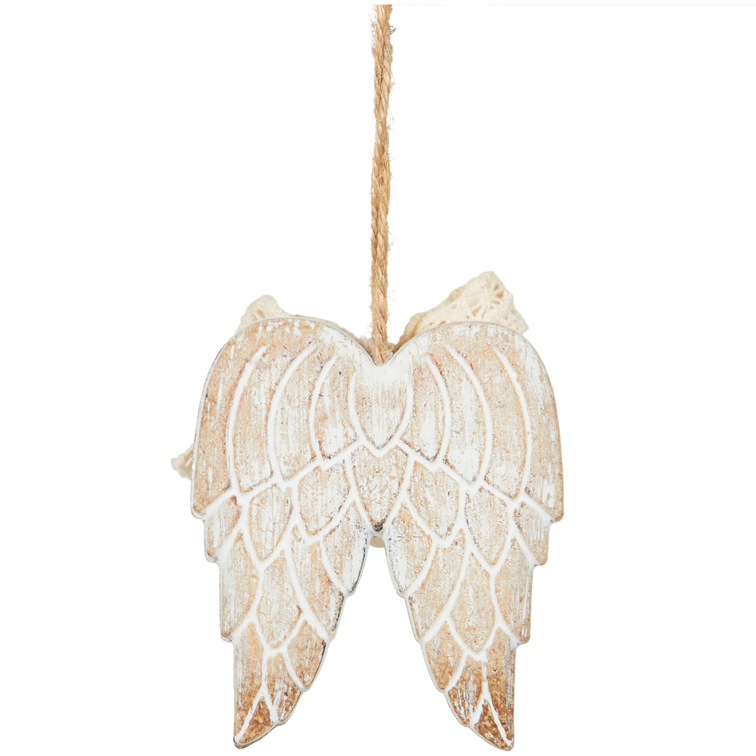 Wooden Angel Wings Hanging Decoration Image 3