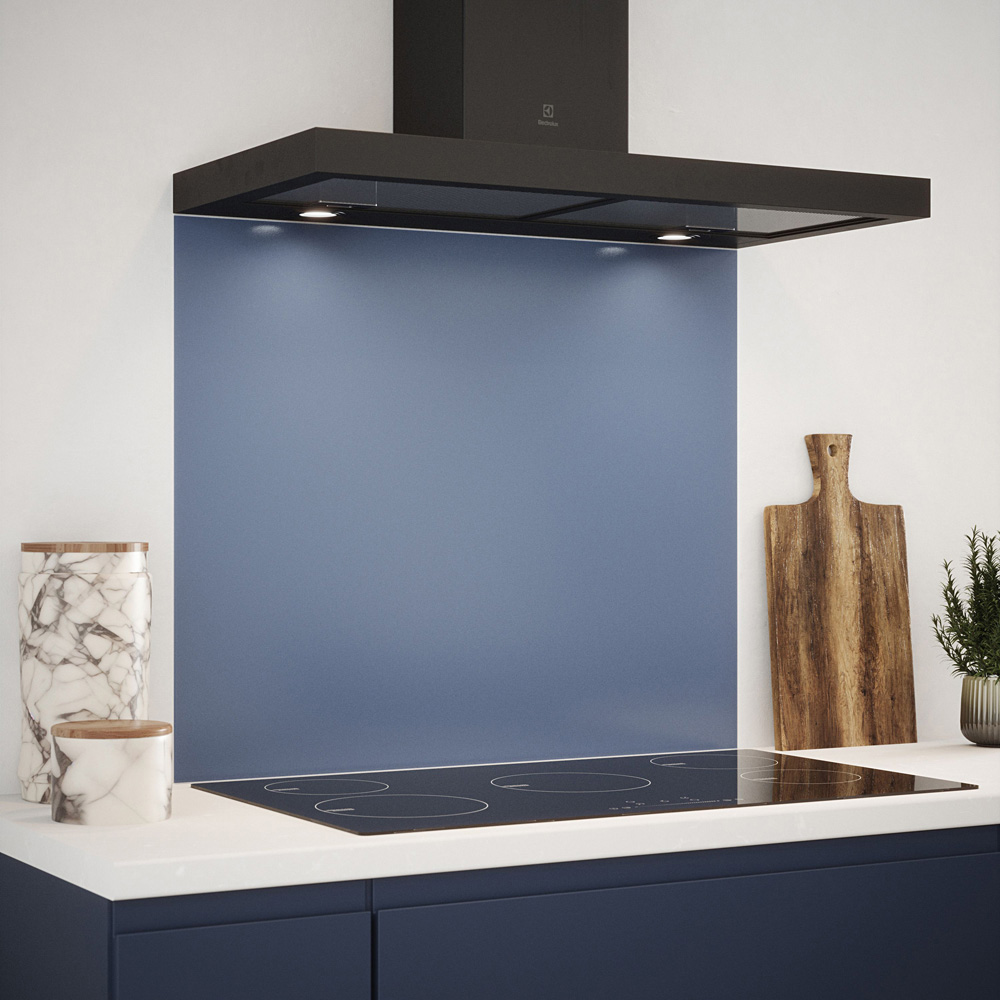 Bluebell Shimmer Glass Kitchen Splashback 900 x 750 x 6mm Image 2